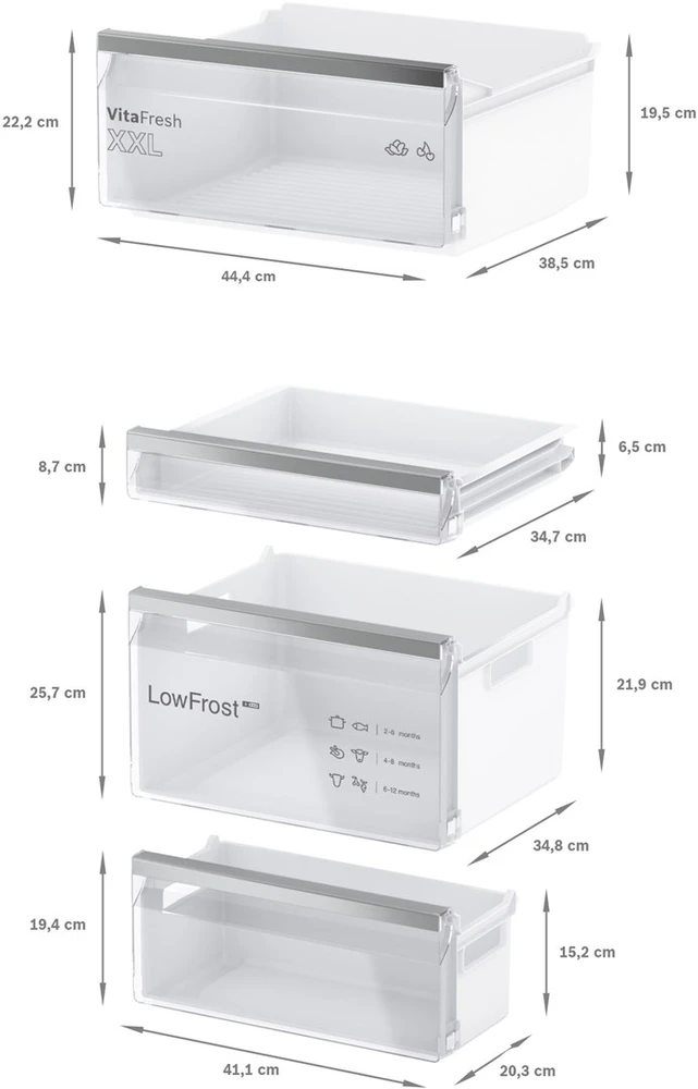 Įmontuojamas šaldytuvas Bosch KIV86VFE1 4 serija, Baltos spalvos