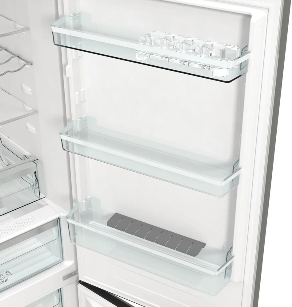 Gorenje | Šaldytuvas | NRK6192AXL4 | Energy efficiency class E | Free standing | Combi | Height 185 cm | No Frost system | Šaldytuvas net capacity 204 L | Šaldiklis net capacity 96 L | Ekranas | 38 dB | Stainless Steel