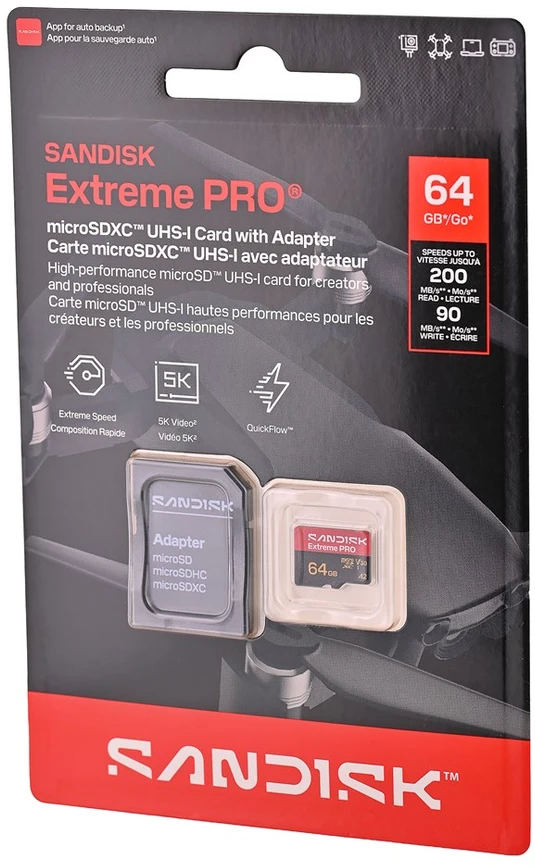 Atminties kortelė SanDisk Extreme PRO Micro SD UHS-I 64 GB Micro SDHC