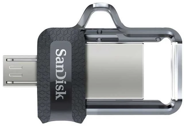 SanDisk 173386 USB flash drive 128 GB USB Type-A / Micro-USB Juodas, Transparent