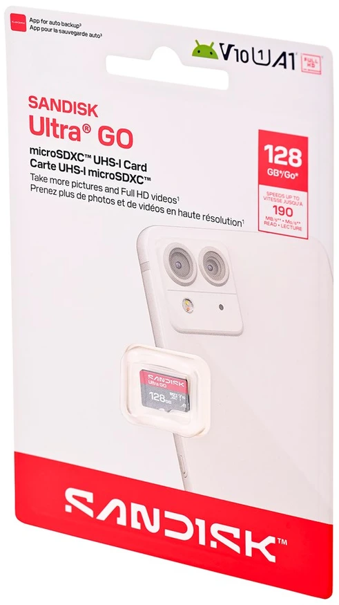 SanDisk Ultra GO 128 GB Micro SDXC UHS-I atminties kortelė