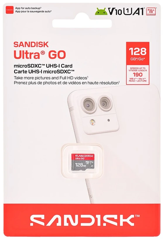 SanDisk Ultra GO 128 GB Micro SDXC UHS-I atminties kortelė