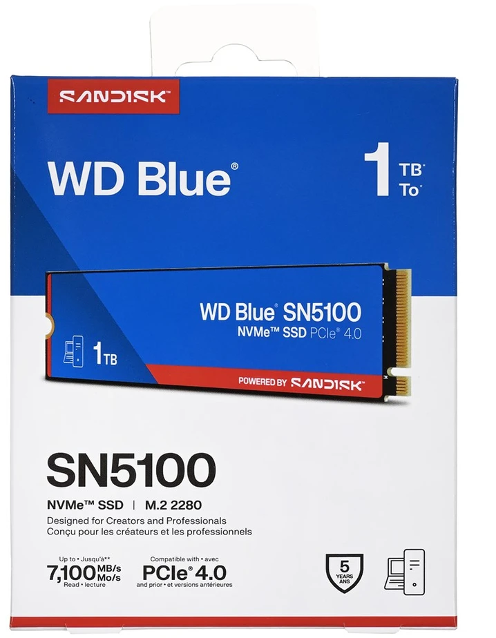 Sandisk Western Digital 1TB WD Mėlyna® SN5100 NVMe™ SSD