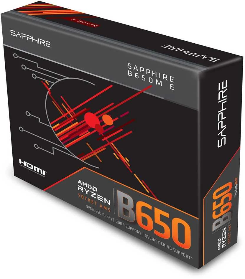 Pagrindinė plokštė Sapphire B650M-E AMD B650 Socket AM5 micro ATX plokštė