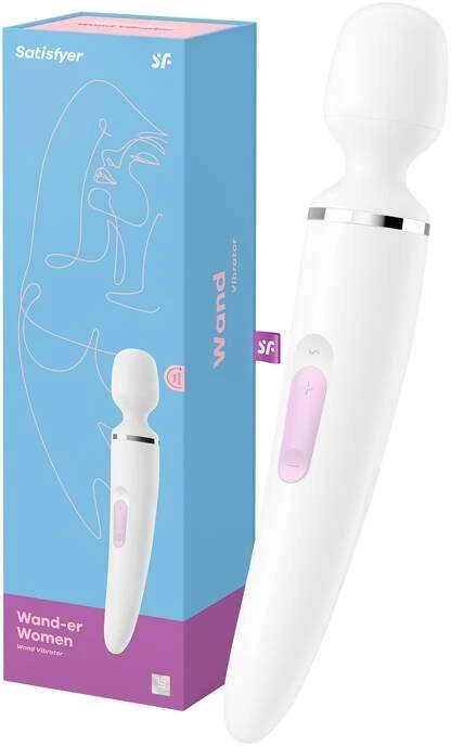 Satisfyer Wand-er Woman baltas/chromas