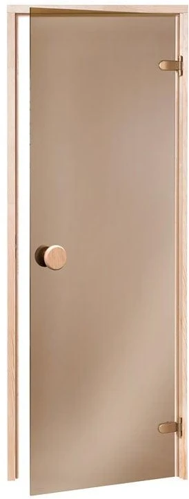 Saunos durys ANDRES ECO 70x190cm, pušis, bronzinis stiklas