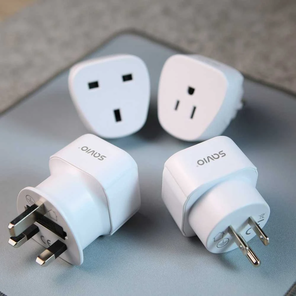 SAVIO AP-01 kelioninis adapteris, JAV lizdas – ES kištukas
