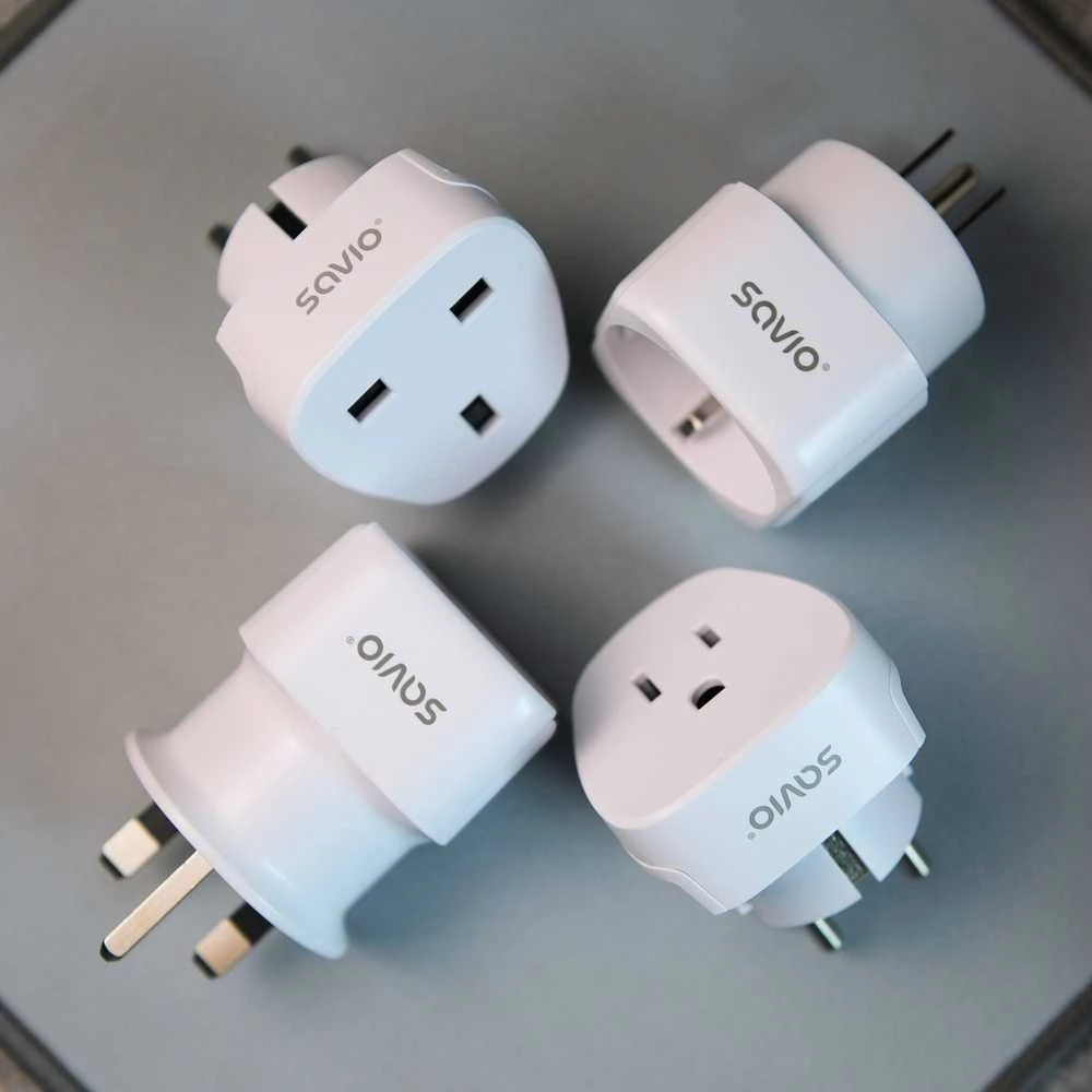 SAVIO AP-01 kelioninis adapteris, JAV lizdas – ES kištukas