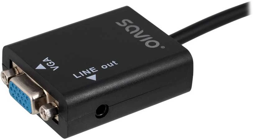 Savio CL-23 video cable adapter 0.5 m VGA (D-Sub) HDMI Type A (Standard) Juodas