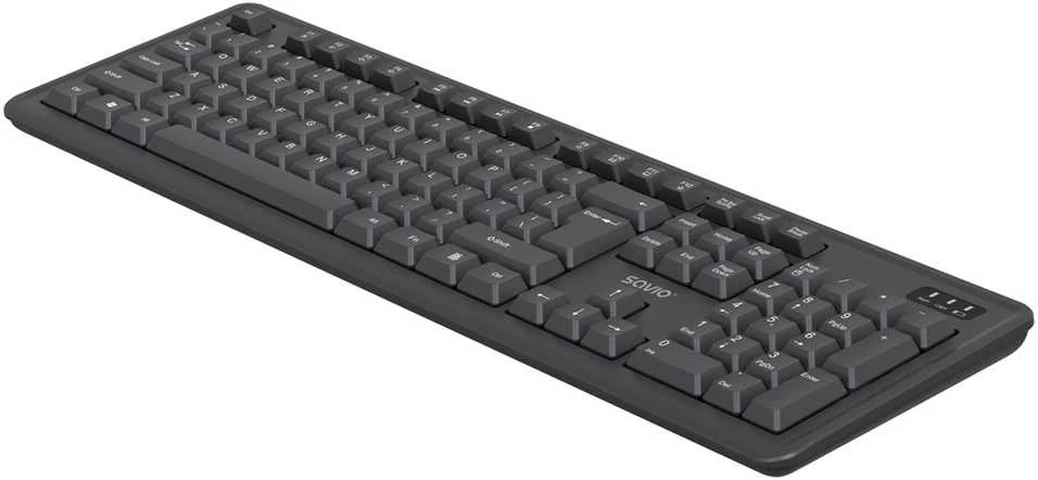 Savio KB-03 klaviatūra su pele Home/Office USB QWERTY US English Juodas