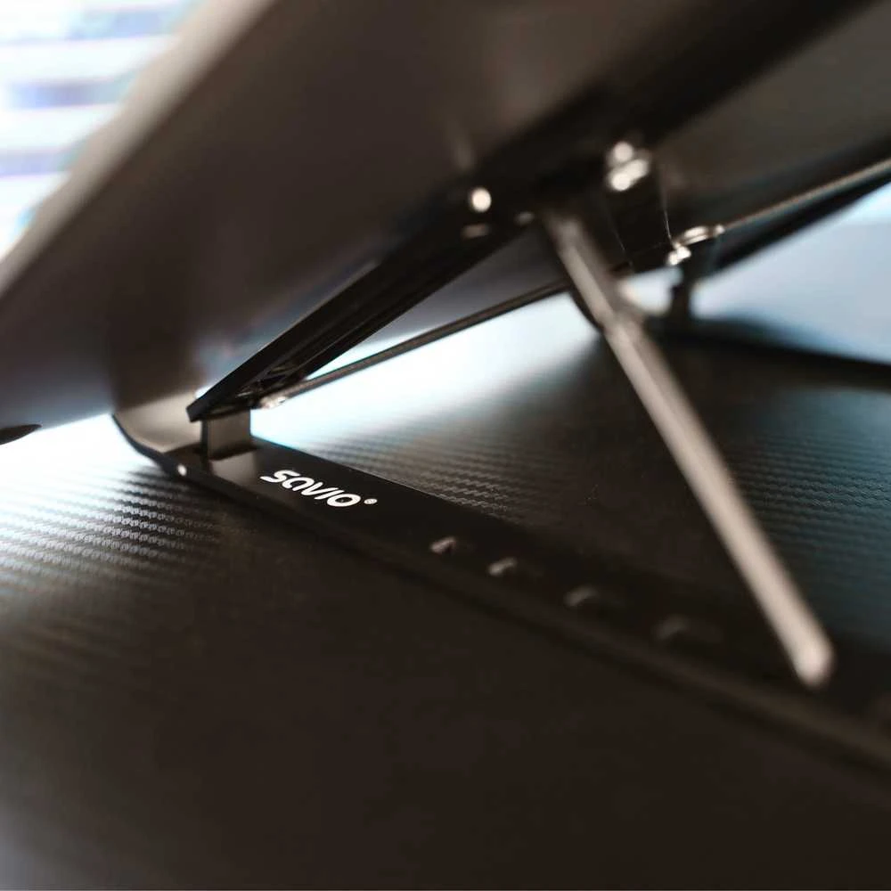 SAVIO PB-05 Office stand for laptop and tablet, juodas, aliuminio