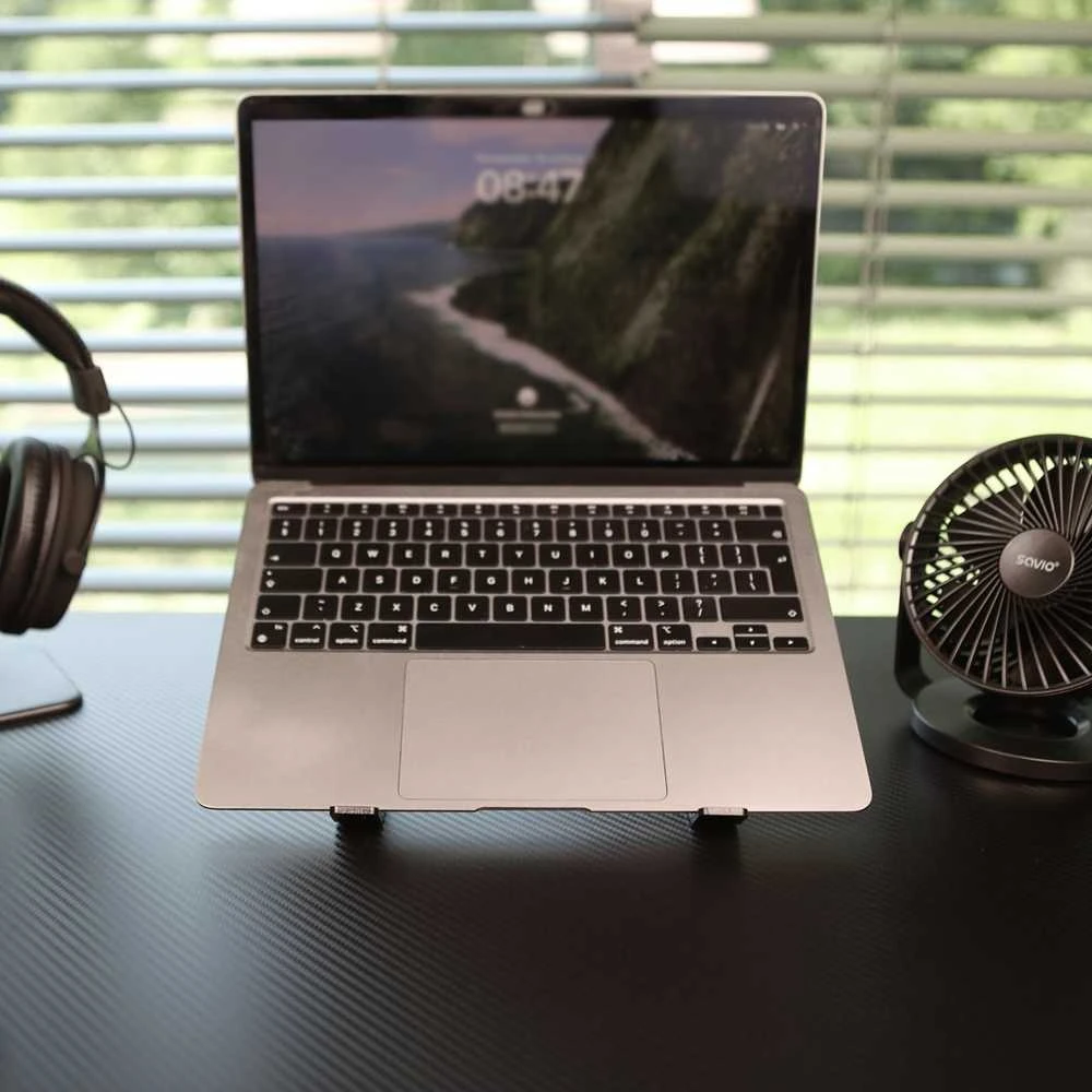 SAVIO PB-05 Office stand for laptop and tablet, juodas, aliuminio