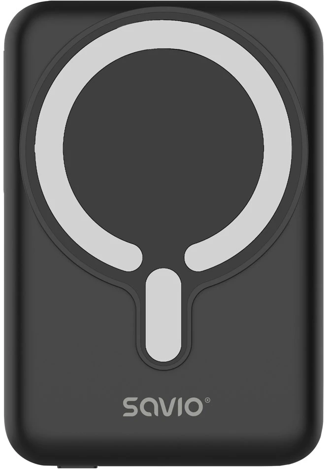 Savio POWERBANK BA-12 10000 mAh, juodas, magnetic