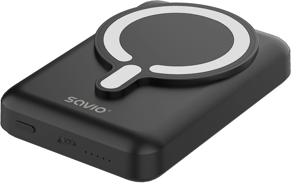Savio POWERBANK BA-12 10000 mAh, juodas, magnetic