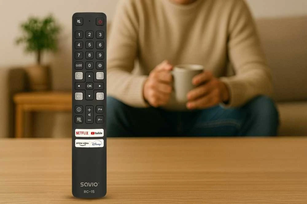 Savio RC-15 universalus / TCL išmaniojo televizoriaus nuotolinio valdymo pulto IR belaidžio mygtuko pakaitalas