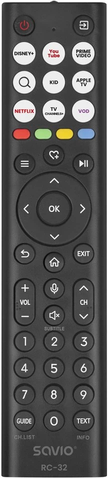 SAVIO RC-32 Universal/replacement remote control for HISENSE TV – SMART TV