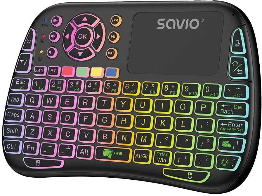 Savio SAVMKW-04 mobile device klaviatūra QWERTY US English USB Type-C Juodas