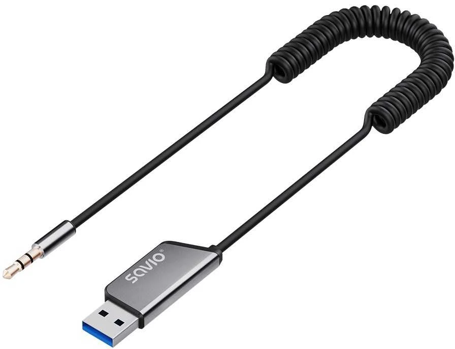 Savio TR-16 siųstuvo AUX adapteris su laisvų rankų funkcija, Bluetooth 5.3, Google Assistant/Siri