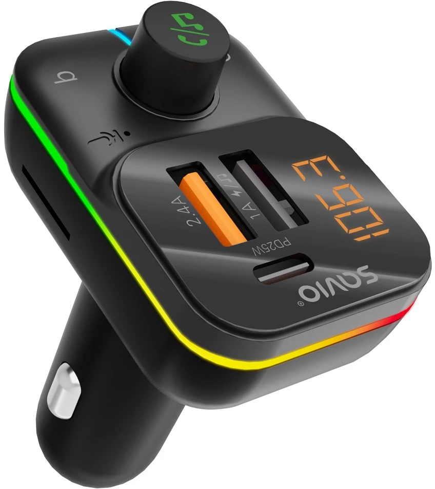 SAVIO TR-18 FM transmitter with Bluetooth and PD charger