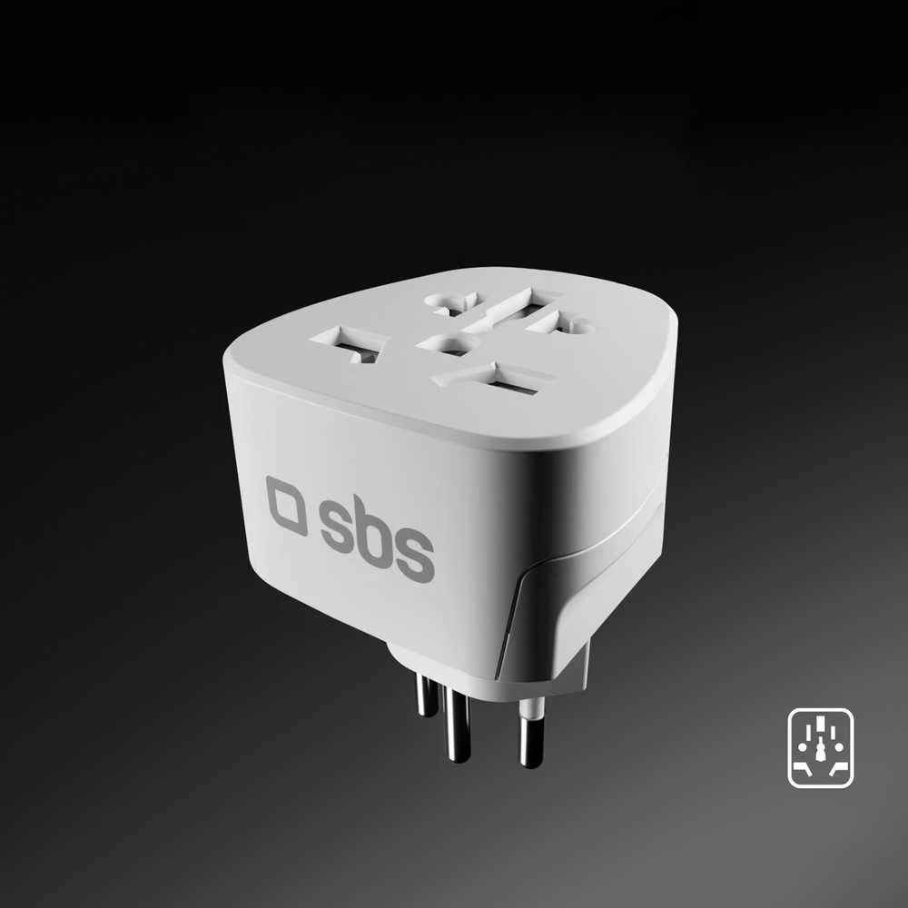 SBS CH Travel Adapteris - Universal - Baltas