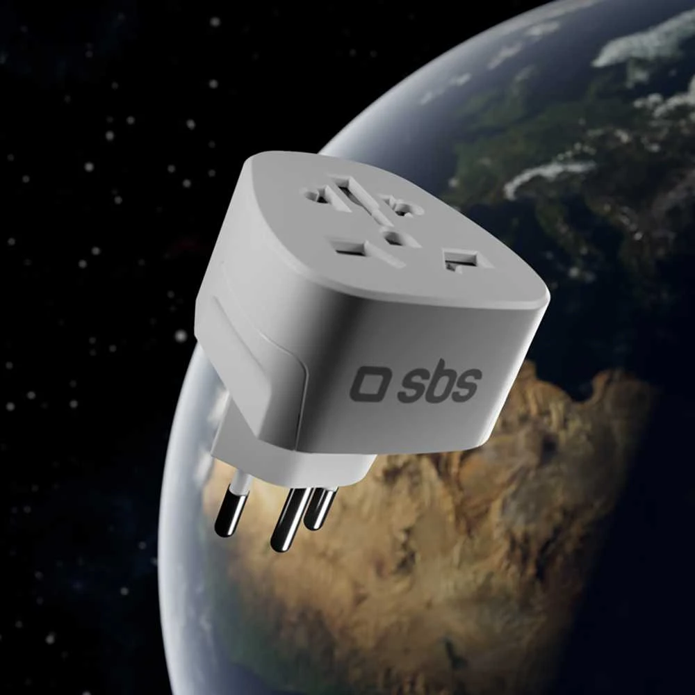 SBS CH Travel Adapteris - Universal - Baltas