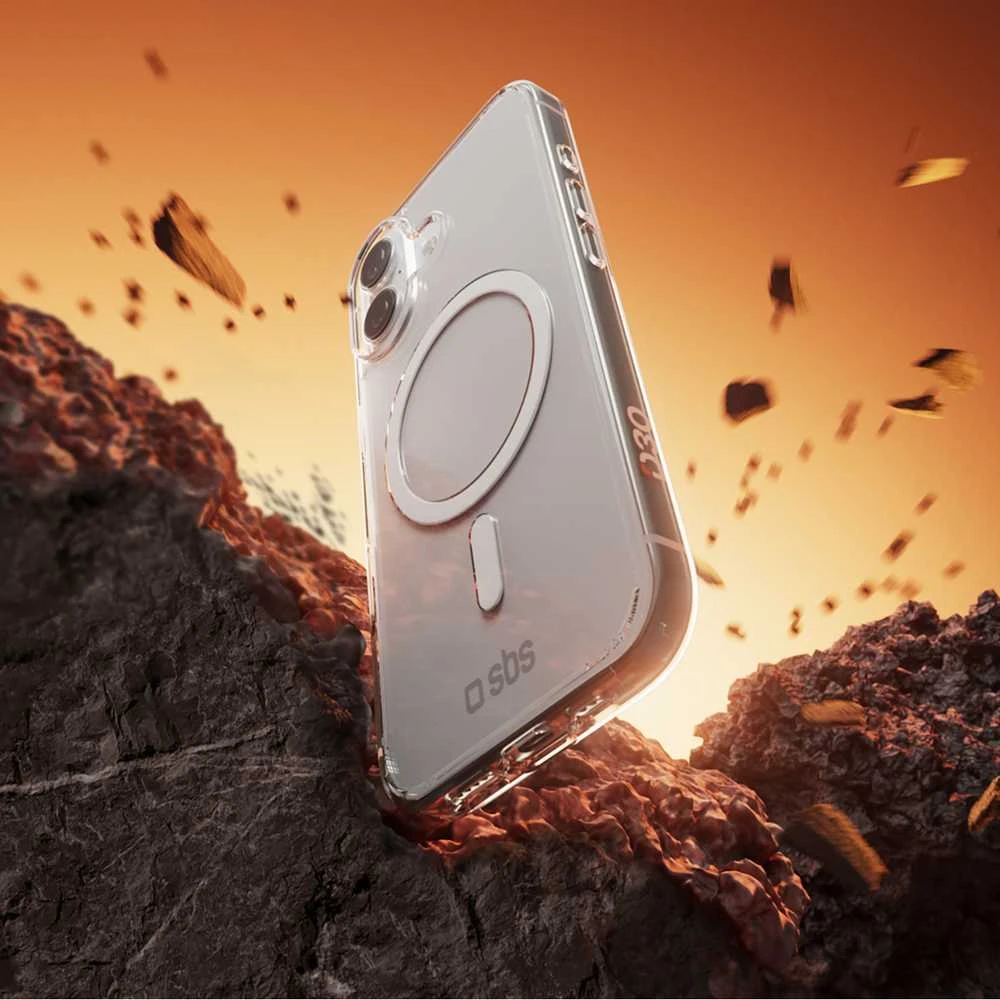 SBS Extreme Mag dėklas su D3O Technology skirtas Apple iPhone 17 – skaidrus