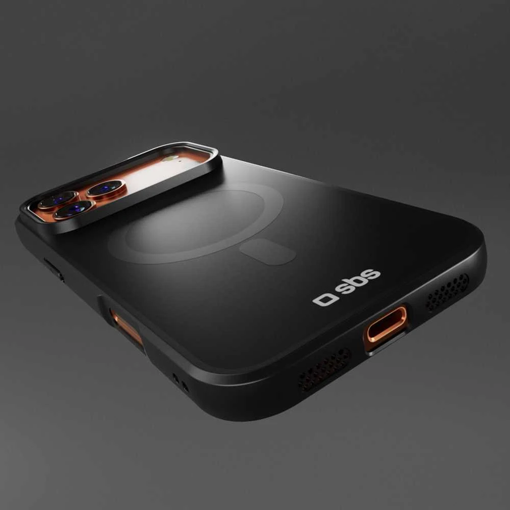 SBS Full Active Mag dėklas with D3O Technology skirtas Apple iPhone 17 Pro – juodos spalvos