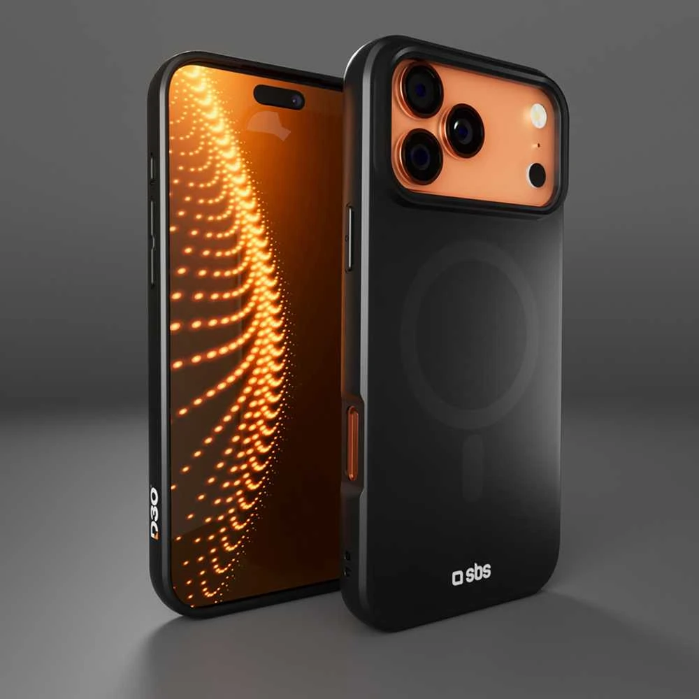 SBS Full Active Mag dėklas with D3O Technology skirtas Apple iPhone 17 Pro Max – juodos spalvos