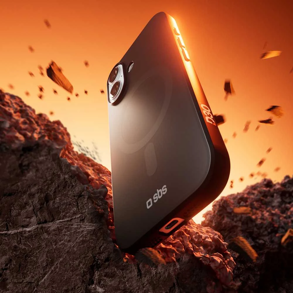 SBS Full Active Mag dėklas with D3O Technology skirtas Apple iPhone 17 – juodos spalvos