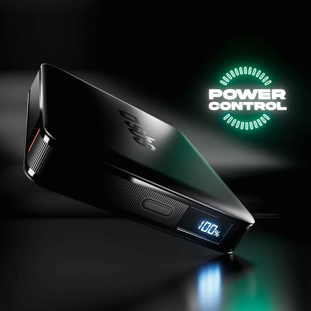 SBS HD 10W 5000mAh USB-C Power Bank with LCD Ekranas - Juodas