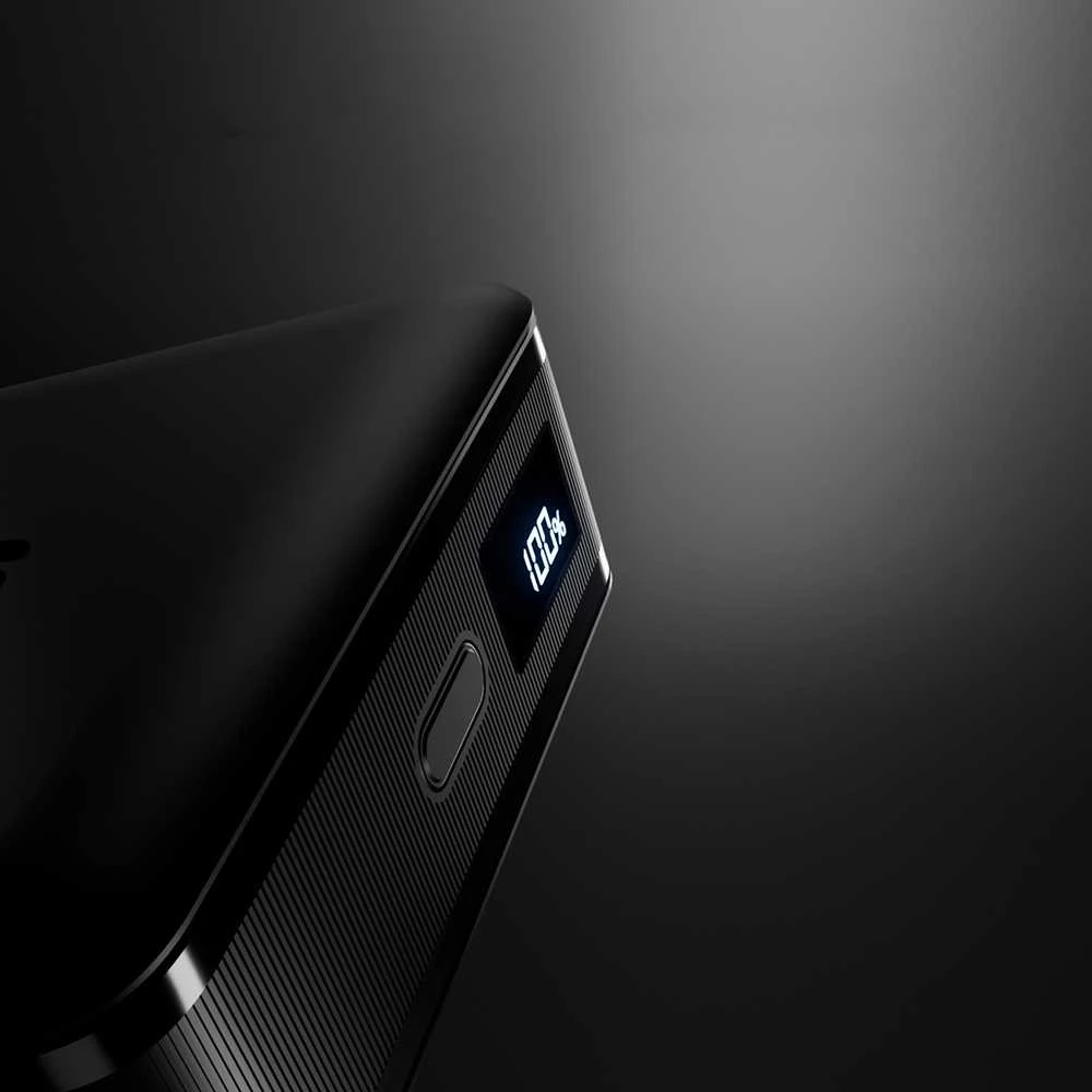 SBS HD 30W 10000mAh USB-C Powerbank with LCD Ekranas - Juodas
