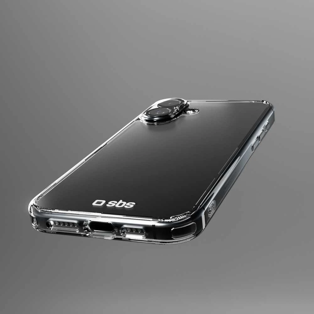 SBS rinkinys su D3O technologija, skirtas „iPhone 16“ – dėklas + stiklinė ekrano ir kameros apsauga – skaidrus