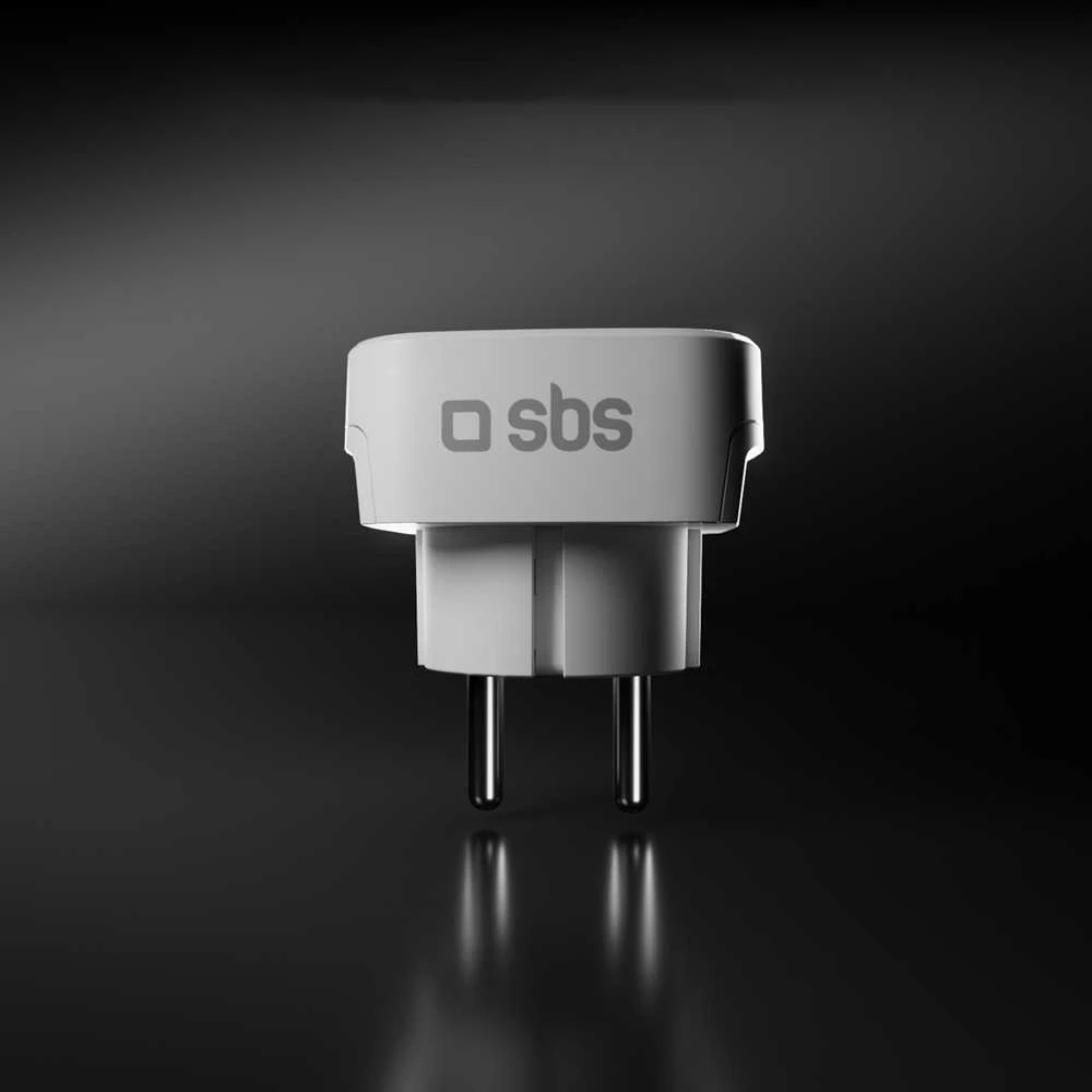 SBS Shucko/EU Travel Adapteris - Universal - Baltas