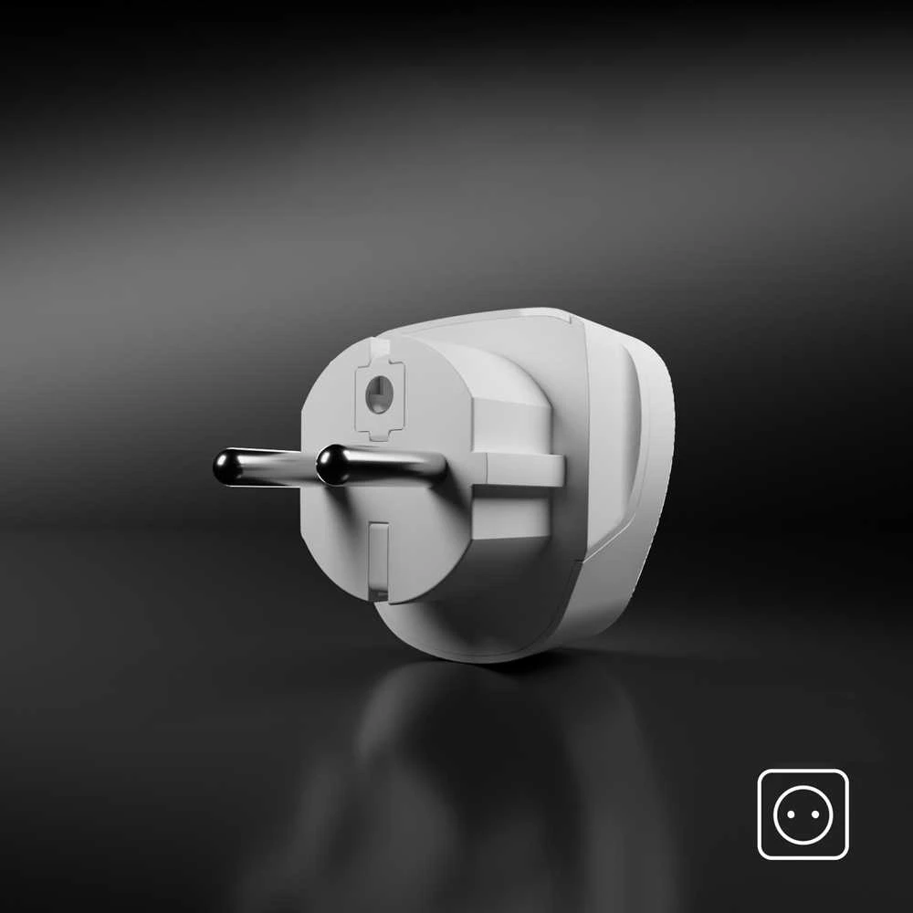 SBS Shucko/EU Travel Adapteris - Universal - Baltas
