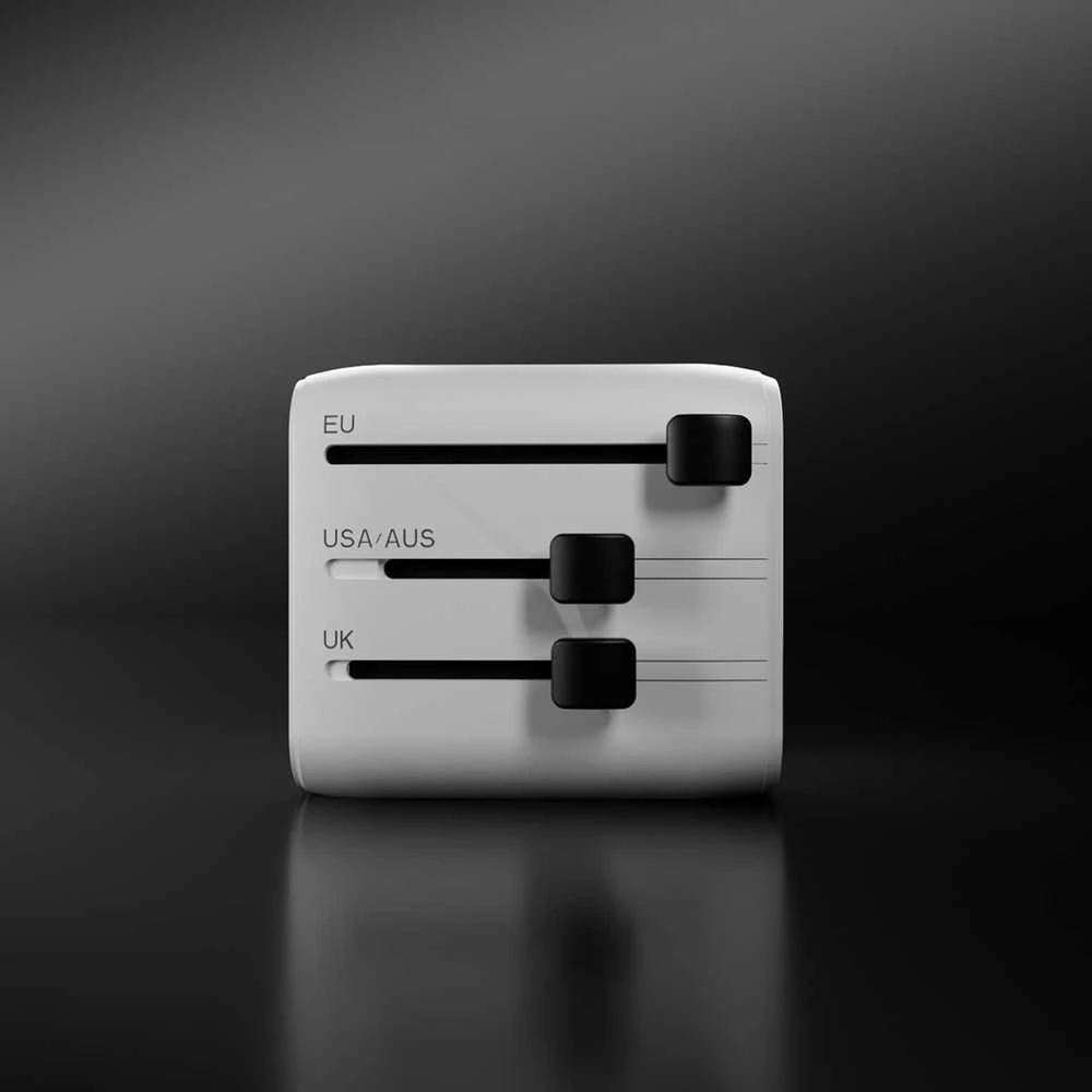 SBS TEADAPTUNI universal travel adapter - baltas
