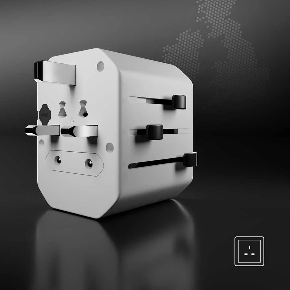 SBS TEADAPTUSBTCUNI USB-C USB-A universalus kelioninis adapteris - Baltos