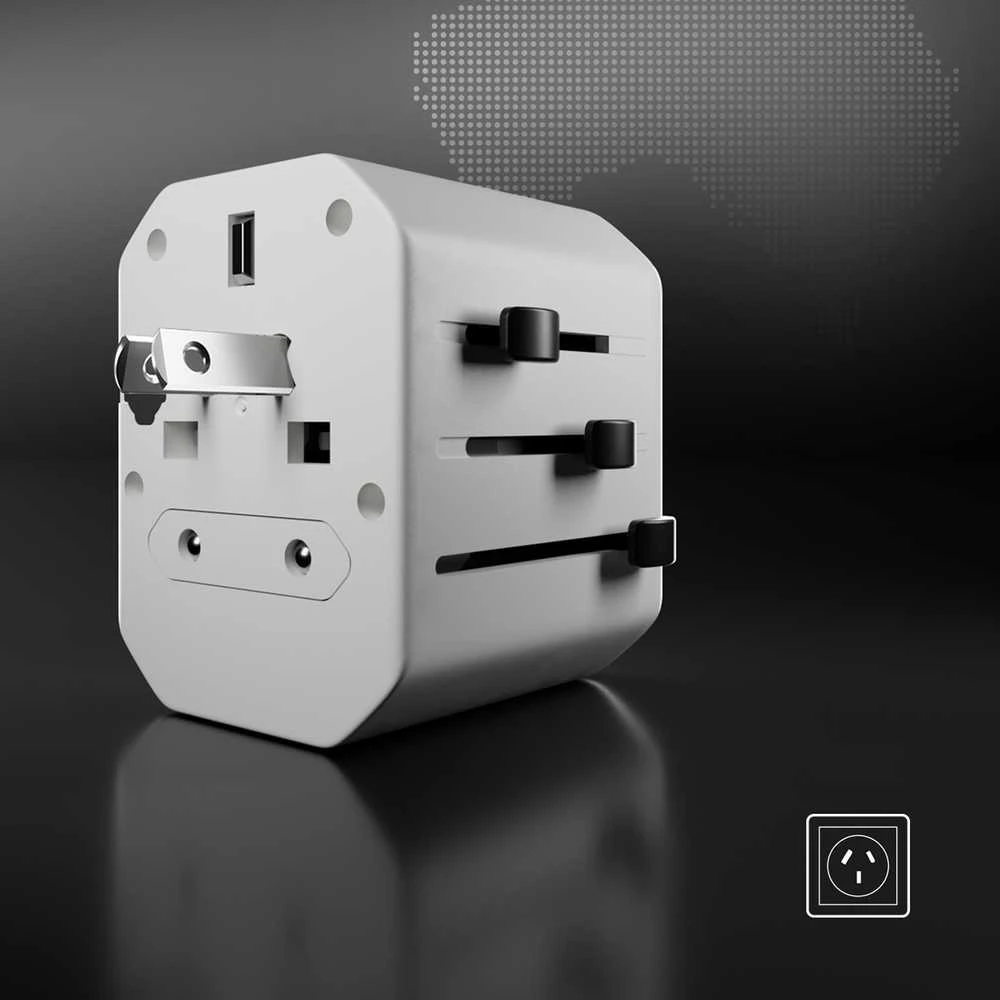 SBS TEADAPTUSBTCUNI USB-C USB-A universalus kelioninis adapteris - Baltos