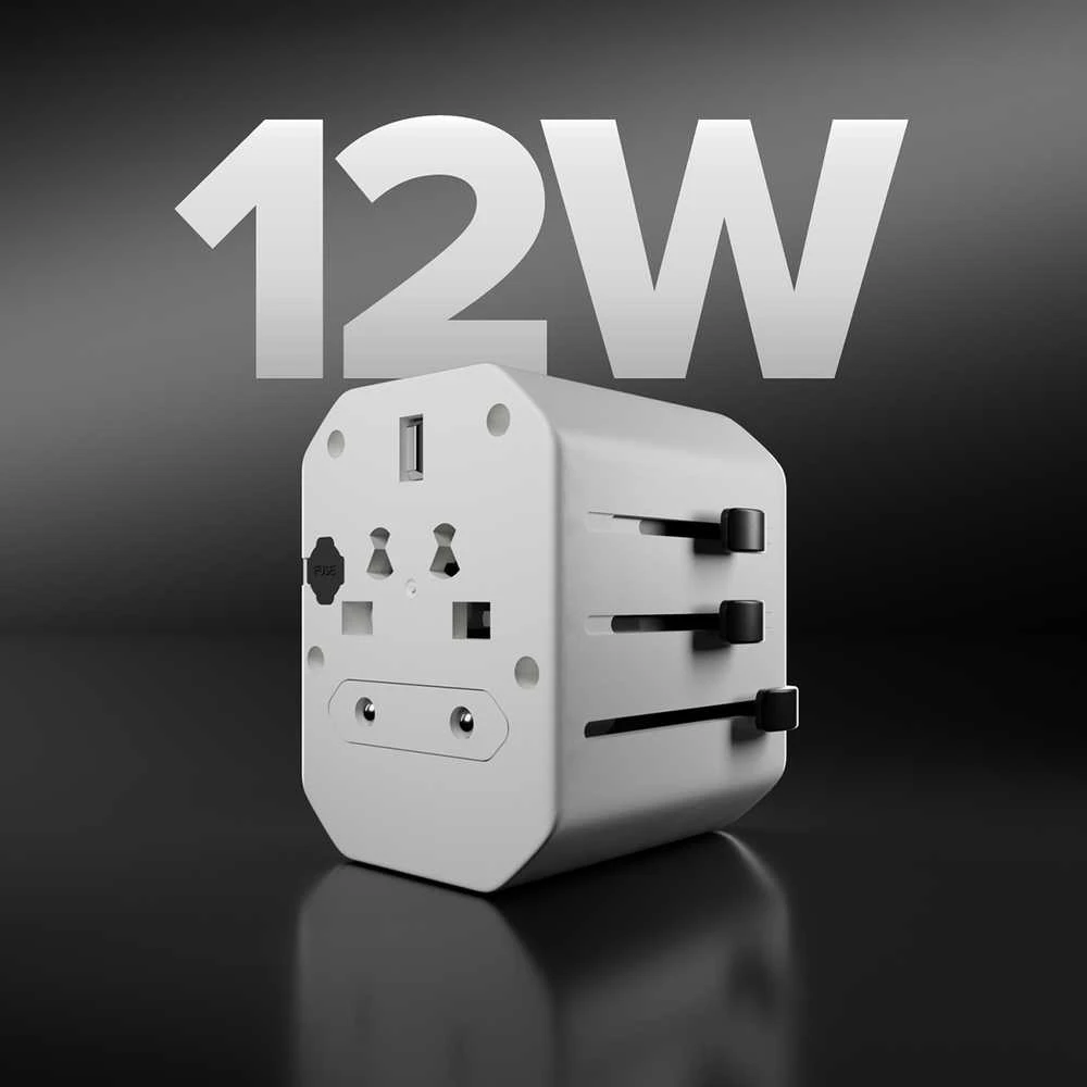 SBS TEADAPTUSBTCUNI USB-C USB-A universalus kelioninis adapteris - Baltos
