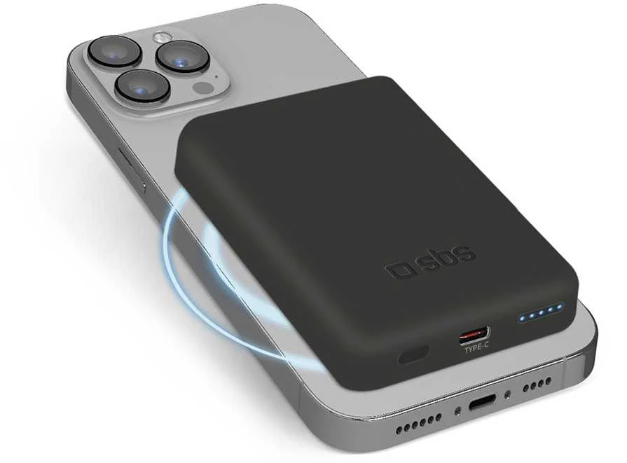 SBS TEBB5000MAG1CK belaidis power bank 5000 mAh USB-C, suderinamas su MagSafe - Juodas