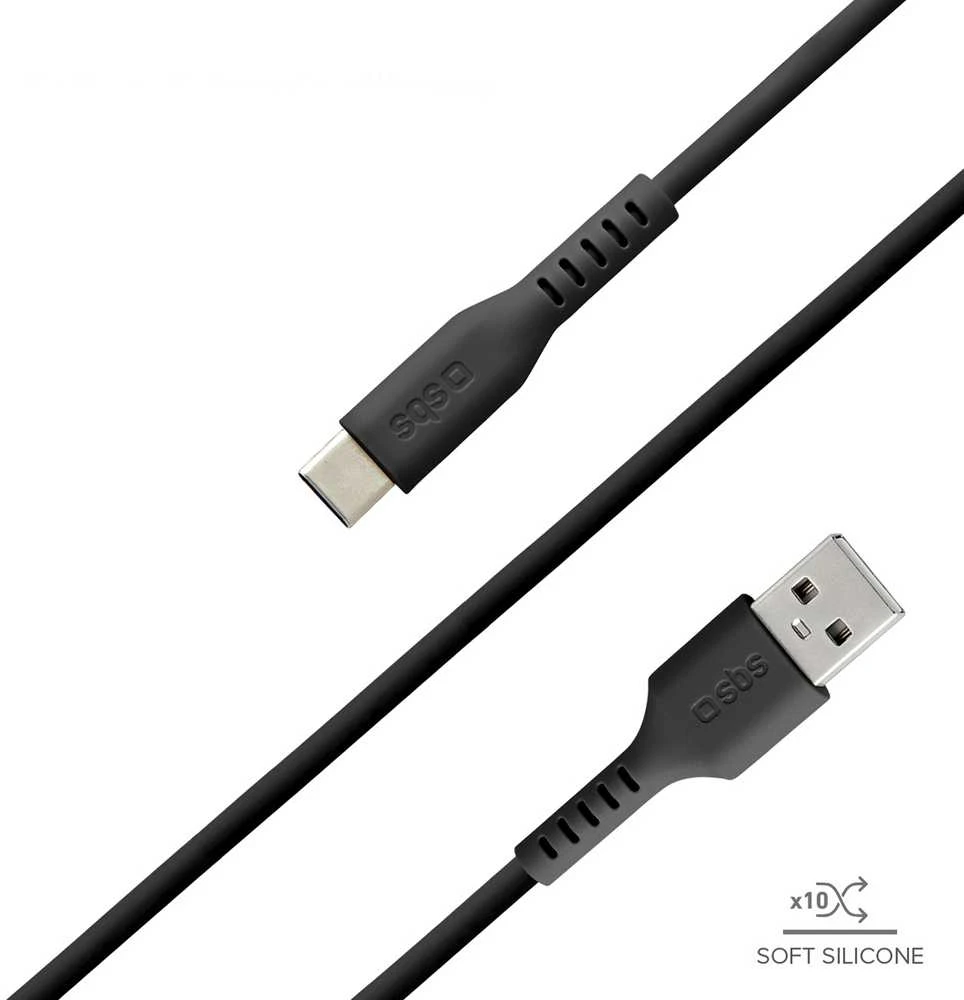 SBS TECABLEMICROC15K USB-A – USB-C kabelis 1.5m – juodos spalvos