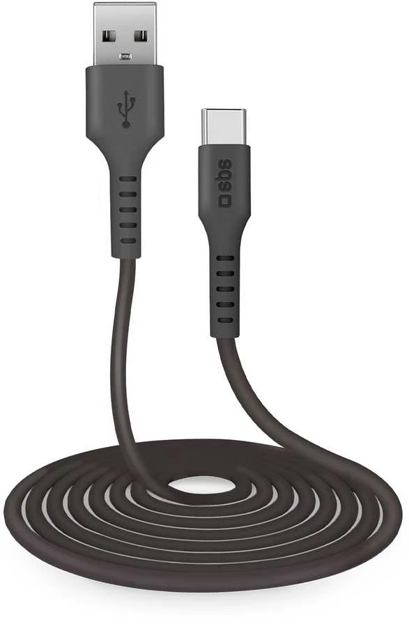SBS TECABLETC3MTK USB-A - USB-C kabelis 3m - juodos spalvos