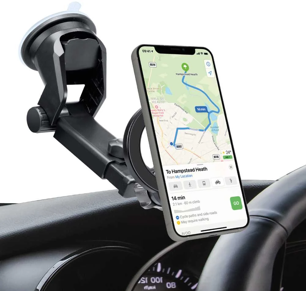 SBS TESUPMAGRINGEXT Išmanusis telefonas Holder for Dashboard and Windshield, MagSafe Compatible – Juodas