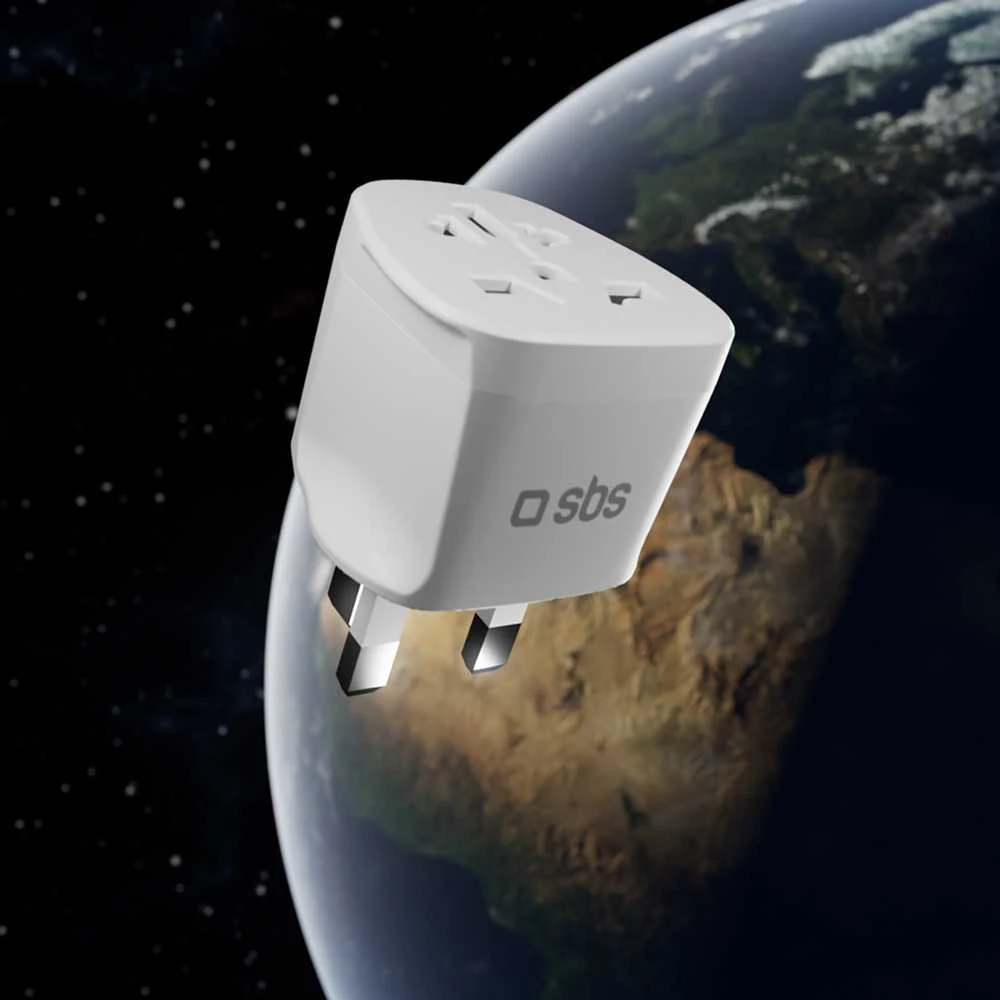 SBS UK kelioninis adapteris – universalus – baltas