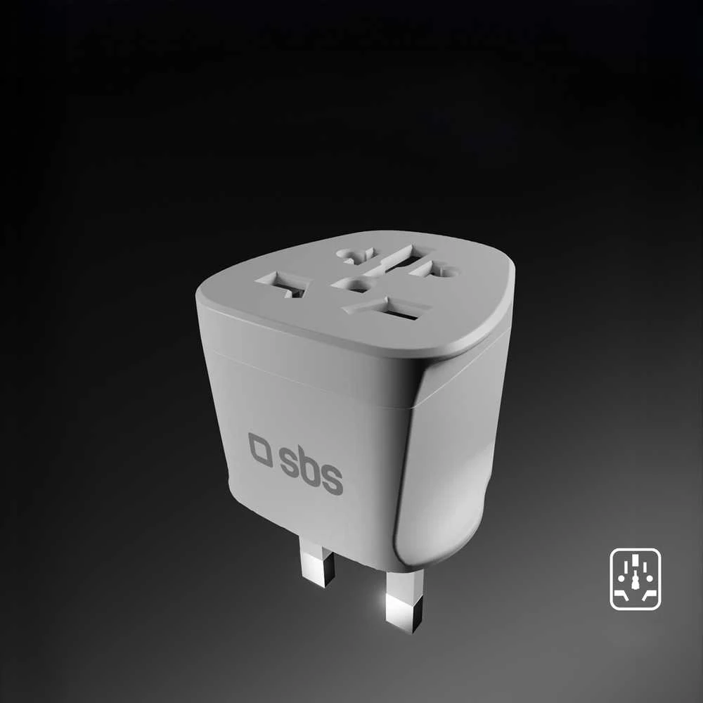 SBS UK kelioninis adapteris – universalus – baltas