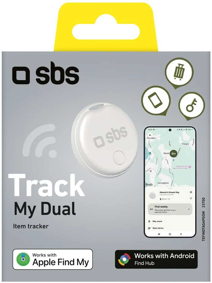 SBS universalus lokatorius Track My Dual - baltas