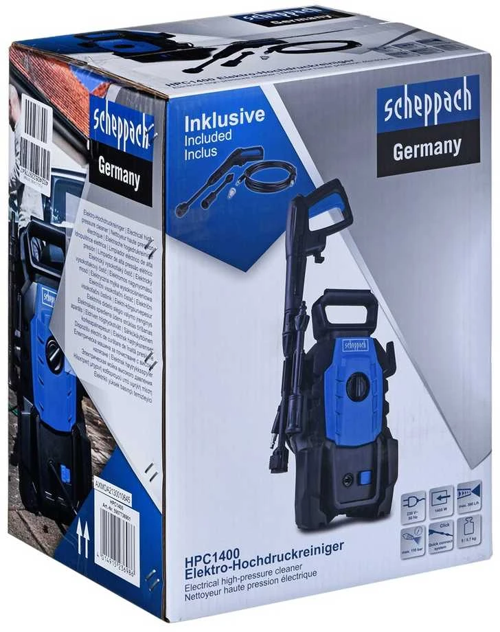 Aukšto Slėgio Plovimo Įrenginys - Scheppach HPC1400