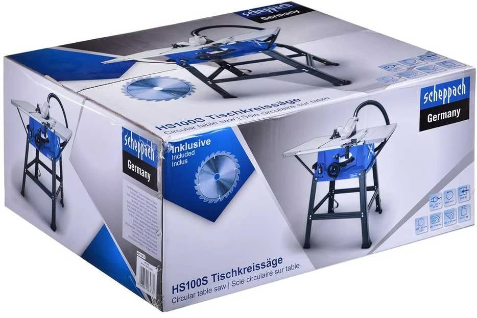 Scheppach Staklės diskinio pjovimo HS100S + stalas ir papildomas diskas