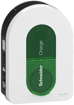 Schneider Electric įkrovimo stotelė su žaliu skydeliu