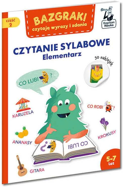KNYGA Kapitan Nauka Scribblers read words and sentences. Primer 5-7 syllable reading KS0879
