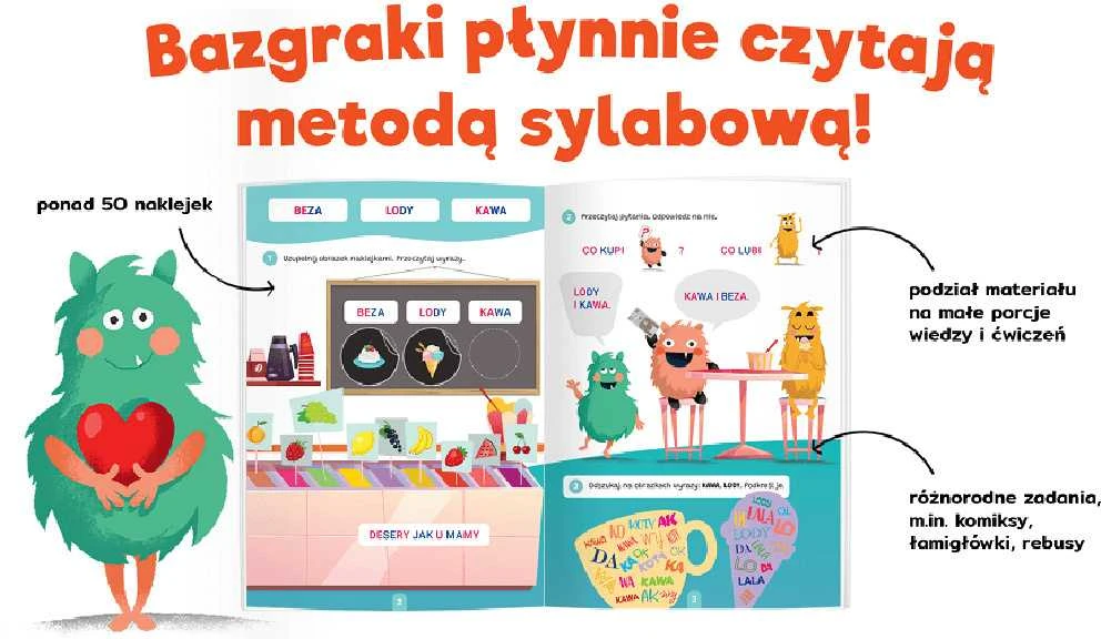 KNYGA Kapitan Nauka Scribblers read words and sentences. Primer 5-7 syllable reading KS0879